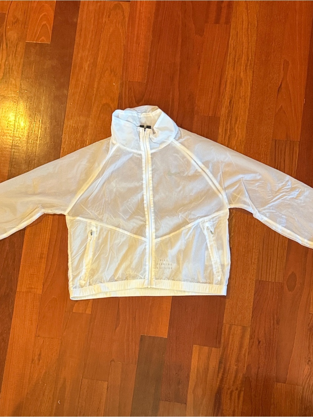 Nike White Womens Windbreaker Raincoat